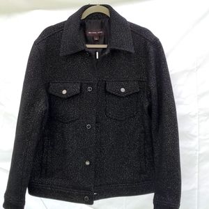 NWT MICHAEL KORS MENS SIZE L WOOL BOMBER JACKET .